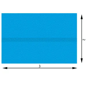 Pool Cover - rectangular, floating, protects and warms the water - 200 x 300 cm blue