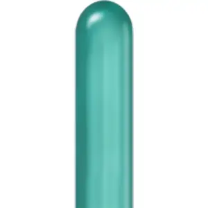 Qualatex Plain Long Latex Balloons (Pack Of 100) Chrome Green (One Size)