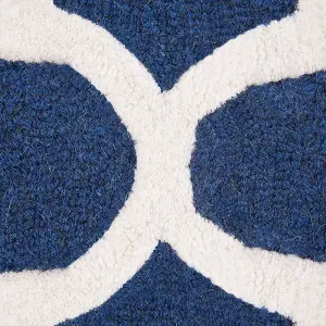 Wool Area Rug 160 x 230 cm Blue SILVAN