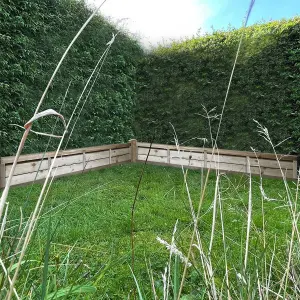 Lap Garden Fence Panel (Pack of 3) 6ftx1ft W:183cm x H:30cm Pressure Treated Heavy Duty Wooden Larch