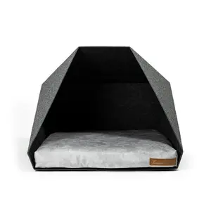 Polyester Pet Bed Dark Grey/Grey