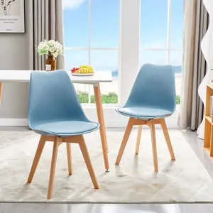 Nero Upholstered Dining Chair (Set of 6) Light Blue