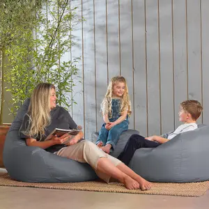 Veeva Teen Bean Bag Chair Grey Childrens Bean Bags