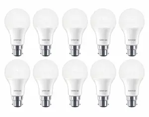 100w Equivalent LED Bulb 10w B22 Cool White 4000K - Pack of 10