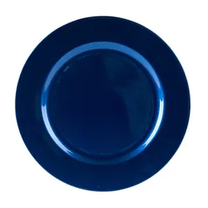 Metallic Charger Plates Set - Blue - 12pc - Decorative Dinner Set by Harbour Housewares