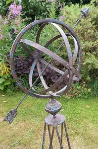 Armillary Sphere Garden Ornament Verdigris Metal