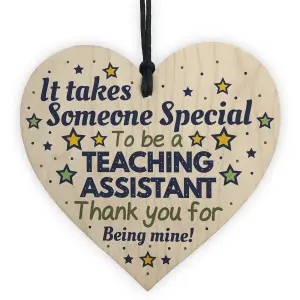 Red Ocean Special Teaching Assistant Teacher Gifts Thank You Gifts Wooden Heart Plaque Leaving School Nursery Gifts