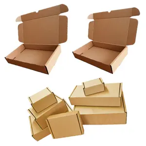 10 x Brown 7x5.5x2" Strong Single Wall Die Cut Packing Shipping Boxes