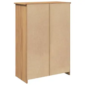 Berkfield Shoe Cabinet Panama 80x40x114 cm Solid Wood Pine