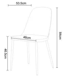 Core Products Aspen White 120cm Rectangular Dining Table with 4 Black Plastic Duo Design Chairs