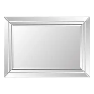 MirrorOutlet Cranbury All Glass Large Wall Mirror 100 x 70 CM