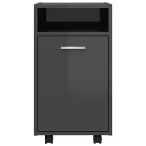 Makenzlie File Cabinet High Gloss Grey