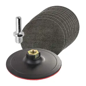 20 x Mixed Hook & Loop 125mm Mesh Sanding Discs with Backing Pad & Drill Adaptor