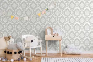 SK Filson Grey Damask Wallpaper