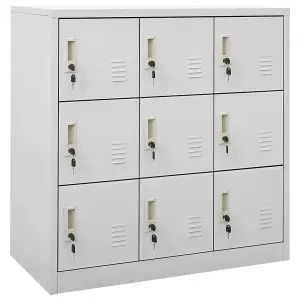 Berkfield Locker Cabinets 2 pcs Light Grey 90x45x92.5 cm Steel