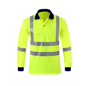 Long-sleeved thin reflective PLOL shirt T-shirt Yellow 2XL