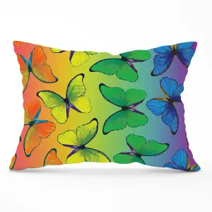 Multicoloured Butterfly Pattern Cushions 33cm x 48cm