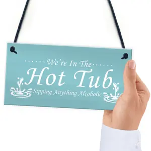 Red Ocean Funny Hot Tub Accessories Home Decor Garden Hot Tub Signs Novelty Gifts