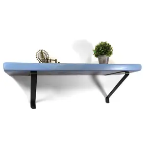 Wooden Shelf with Bracket PP-GALA 225mm Nordic Blue Length of 130cm