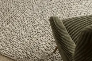 Wool carpet TAHAR 99005G grey / beige - HAND-WOVEN loop, uniform 160x240 cm