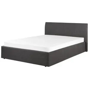 Fabric EU Double Size Ottoman Bed Grey ORBEY