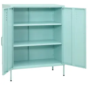 Berkfield Storage Cabinet Mint 80x35x101.5 cm Steel