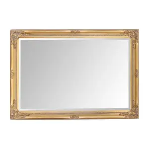 Andrews Flat Wall Mirror Antique Gold / 100cm x 70cm W