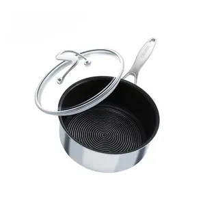 Circulon Round Stainless Steel Non-Stick Handled Saucepan 16cm, 1.4 Litre