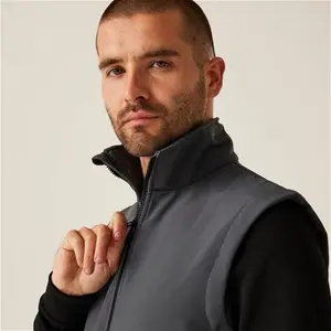 Regatta Professional Men's Water Repellent Ablaze Printable Softshell Bodywarmer Seal Grey Black