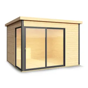 Lasita Domeo 1 Garden Office - 3m x 3m - Double Glazed Modern Summer House