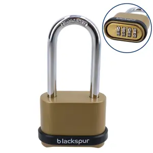 4 Digit Long Hardened Shackle Combination Padlock Security Lock Secure 1pk