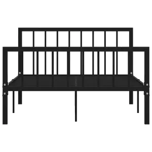 Berkfield Bed Frame Black Metal 120x200 cm