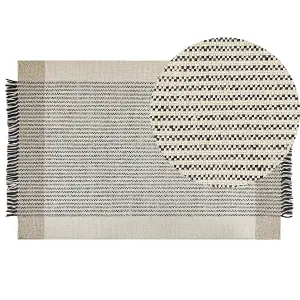 Wool Area Rug 200 x 300 cm Beige and Black DIVARLI