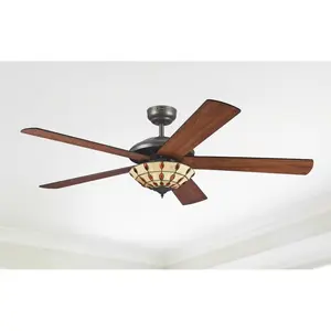 132cm Tiffany 5-Blade Ceiling Fan