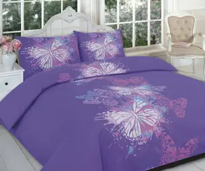 Luxuries Design Butterfly Printed Duvet Cover + Pillow Case Bed Set All Sizes