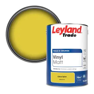 Leyland Trade Vinyl Matt Walls & Ceilings Emulsion Paint Citrus Spice (PPG1216-6) 5L