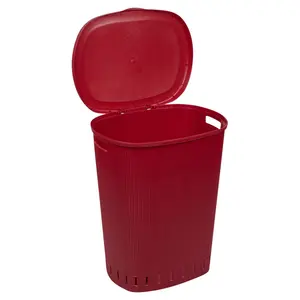 Artic Plastic Laundry Basket Red