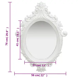 Ginn Oval Wall Mirror White