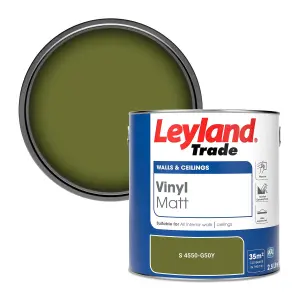 Leyland Trade Vinyl Matt Walls & Ceilings Emulsion Paint (S 4550-G50Y) 2.5L