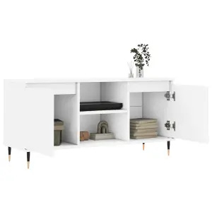 Berkfield TV Cabinet White 104x35x50 cm Engineered Wood