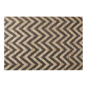 Jute Area Rug 160 x 230 cm Beige and Black DEDEPINARI