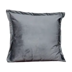 Snakeskin Textured Grey Velvet Cushion Cover