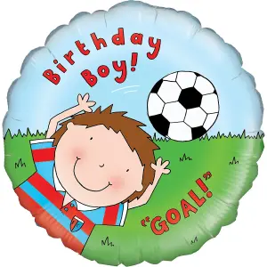 Oaktree Football Happy Birthday Foil Balloon Multicoloured (One Size)