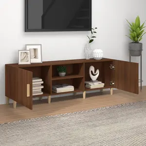 Berkfield TV Cabinet Brown Oak 150x30x50 cm Engineered Wood