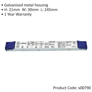 DALI 21W Digital LED Driver - Flicker Free - 250 to 500mA Output - Dimmable