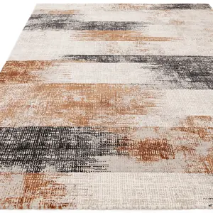 Terracotta Abstract Luxurious Modern Easy To Clean Rug For Living Room Bedroom & Dining Room-200cm X 290cm