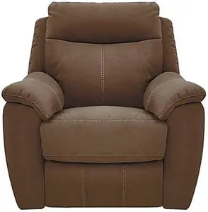 Snug Fabric Power Recliner Armchair - Hazelnut