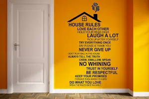 Walplus English House Rule Wall Sticker Art Bedroom Living Room Decorations