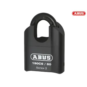 ABUS Mechanical 190/60 60mm Heavy-Duty Combination Padlock Closed Shackle (4-Digit) Carded