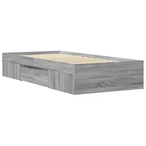 Berkfield Bed Frame without Mattress Grey Sonoma 90x200 cm Engineered Wood